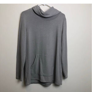 Pure Jill light gray cowl neck sweater